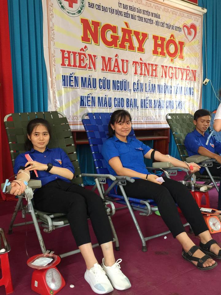 Huyện đoàn M’Drăk: Hơn 400 cán bộ, hội viên, thanh niên tham gia hiến máu nhân đạo đợt I năm 2019